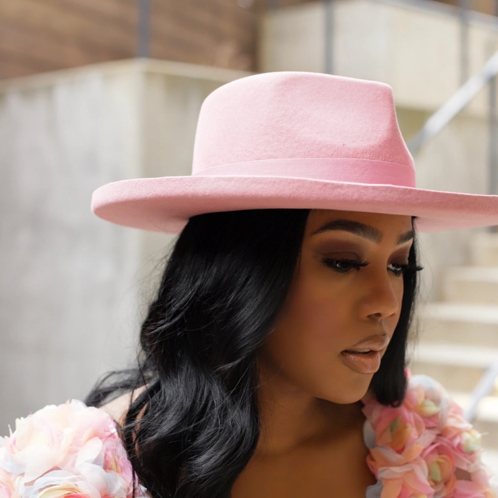 Blush Pink Fedora